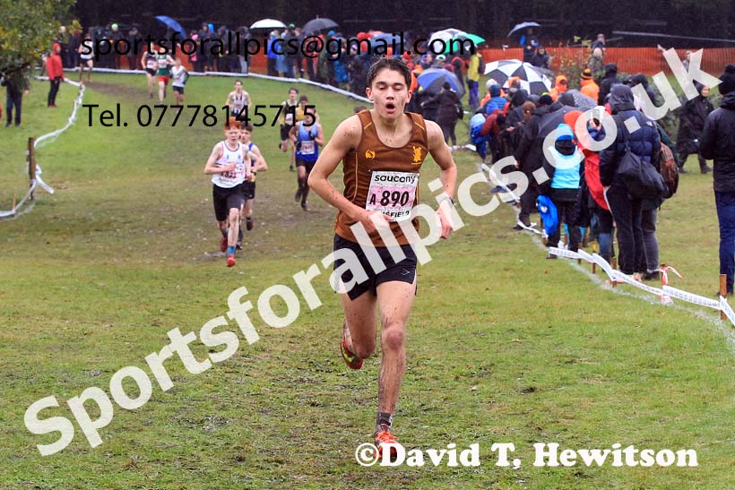 Boys Under-15s 2023 National Cross Country Relays, Berry Hill Park, Mansfield.  Photo: David T. Hewitson/Sports for All Pics